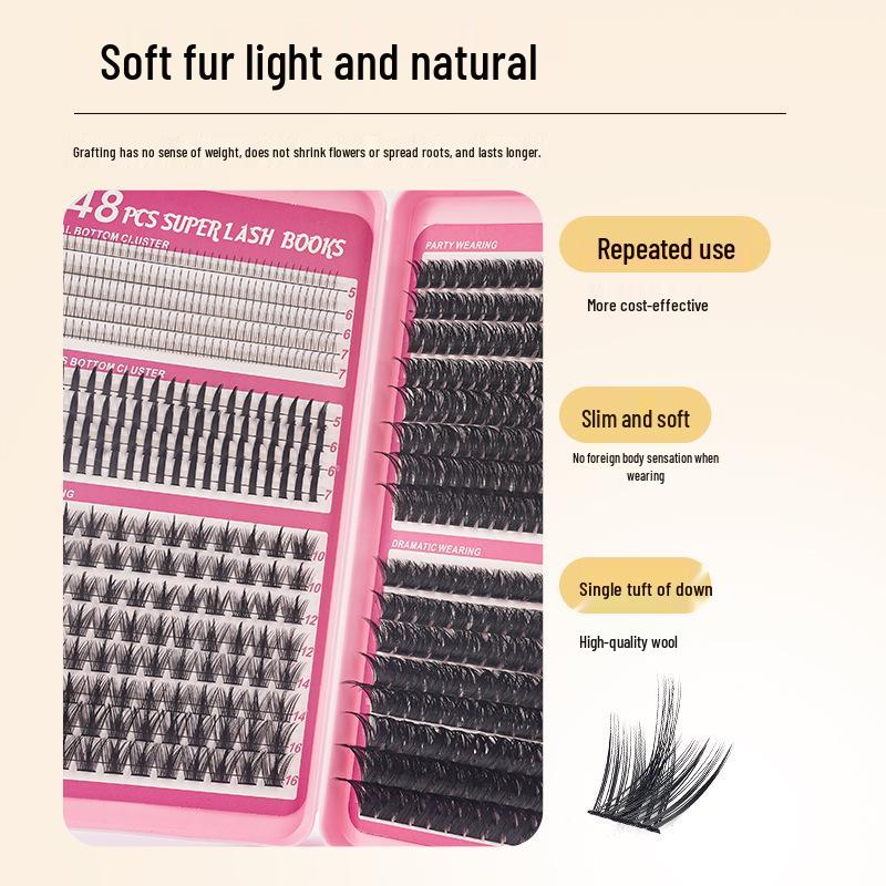 Cross-Border Natural Lower Eyelashes: Dense & Fairy-Style Mixed Pack with 33 Rows