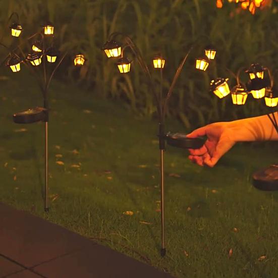 Garden Solar Light Outdoor Solar Powered Decorative Lanterns Ground Insert Waterproof Landscape Lighting for Pathway Driveway Porch Lawn Patio Yard