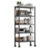 Multi-layer Floor-standing Kitchen Storage Rack for Pots and Microwave Oven