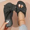 Bowknot Decor Platform Flip Flops for Women Fashion Thick Bottom Wedges Sandals Woman Summer 2025 Super High Heel Beach Slippers