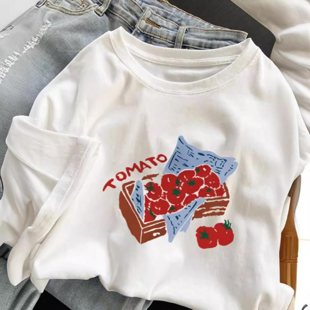 

Літня корейська базова бавовняна футболка оверсайз вільного крою, футболка з коротким рукавом, жіноча парна футболка XL