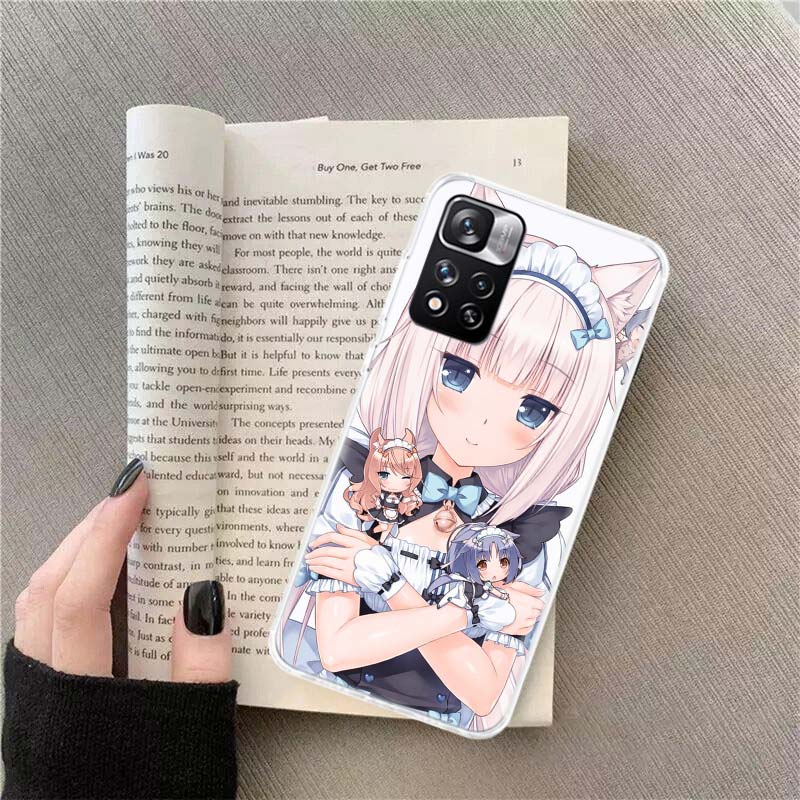 Vanilla Nekopara Anime Phone Case For Xiaomi Poco X4 F4 GT X3 NFC X5 X6 X7 Pro 5G M5 M5S M3 F5 Mi F6 F3 F2 F1 Cover Coque Fundas