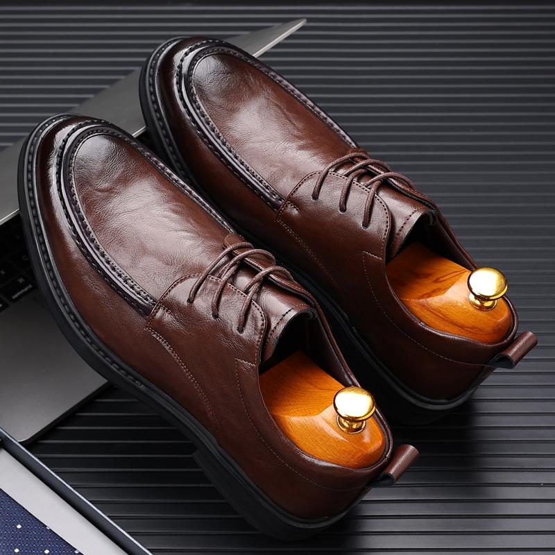Spring autumn Formal shoes men genuine Leather Black Oxford Breathable Flats Men Sapatos Masculino men Shoes zapatos de hombre