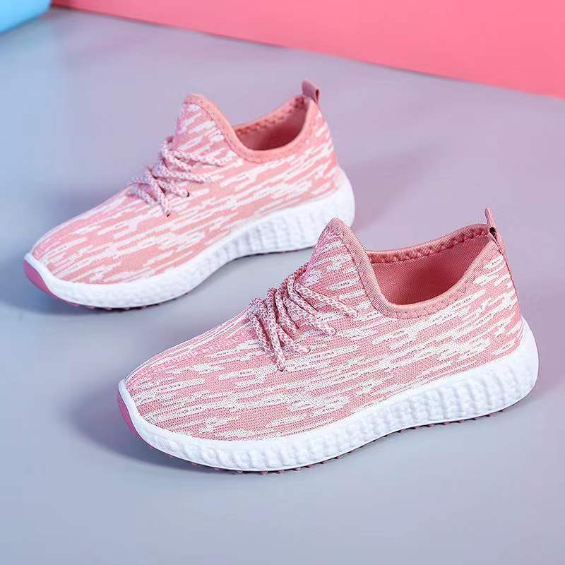 New Fly-Knit Sneakers Women's Fashion Casual All-Match Coconut Shoes Soft Bottom Running Shoes