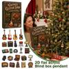 Advent Calendar with 2D Hanging Pendant Ornaments for Holiday Countdown Gifts