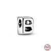100 %Genuine 925 Sterling Silver Pendant Commemorative Letter A -Z Series Beading Original Panjia Charm Bracelet Jewelry