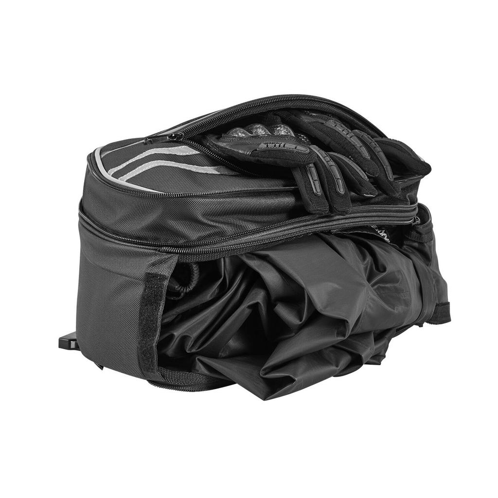 Motorcycle Saddlebag, 30 L (15 L x 2) Large Capacity Side Saddle Bag with Waterproof Rain Cover and Straps, Compatible with Most Motorcycles, Outdoor