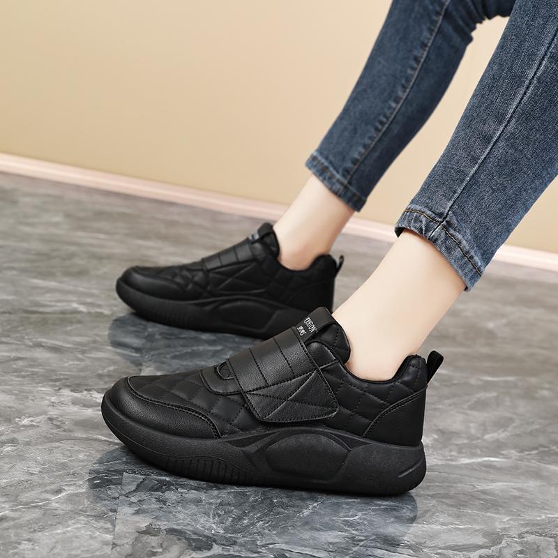 Women Jogging Shoes Street Style Student Black Running Sneakers Casual Shoes Black Shoes Over Size