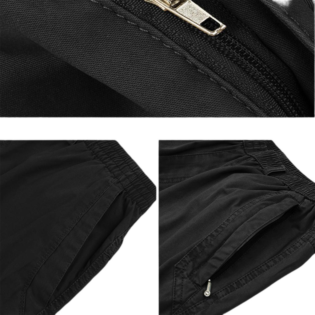 Men's Classic Outdoor Loose And Casual Multi-pocket Work Pants, Youth Stretch Waist Long Pants