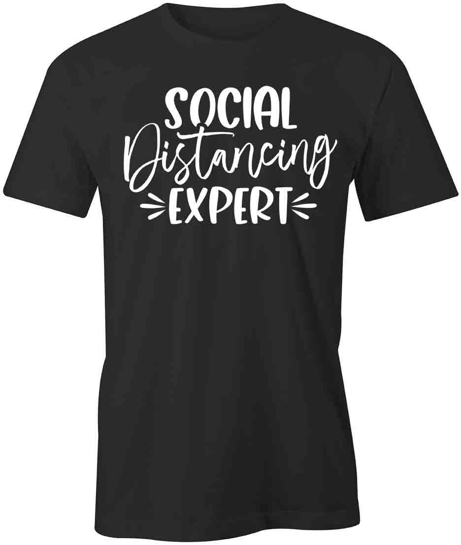 SOCIAL DISTANCING EXPERT TShirt Tee Short-Sleeved Cotton CLOTHING S1BSA342 S