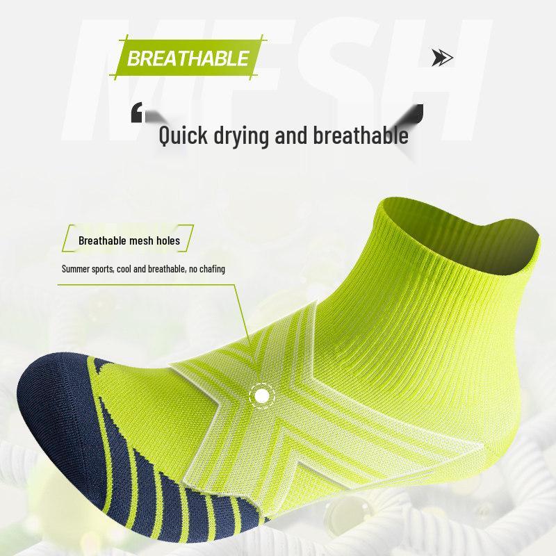 Men's Professional Marathon Running Socks - Quick-drying, Compression, Non-slip, Mid-calf Sports Socks for Spring and Autumn Training