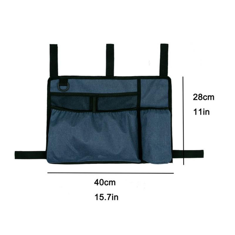 

Walker Bag Basket with Cup Holder Suit for Adult Folding Walkers Seniors, Elderly, Handicap Carry Storage Pouch Organizer 40x28cm синий