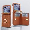 Luxury Crossbody Ring Holder Cards Solt Wallet Flip Leather Phone Case For Samsung Galaxy Z Flip 7 6 5 4 3 Long Lanyard Cover