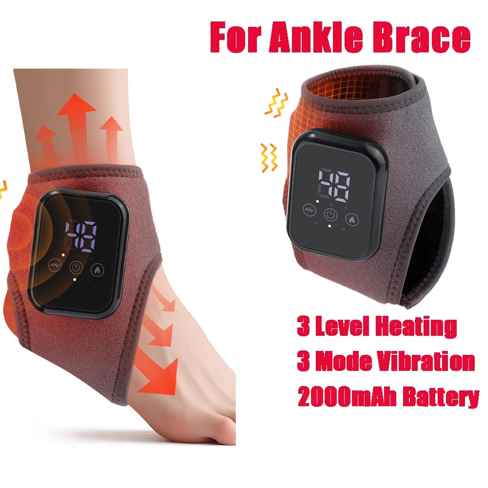 Electric Intelligent Foot Massager Vibration Air Pressure Ankle Brace Machine Hot Compress acupuncture points Muscle Relax 1 PC