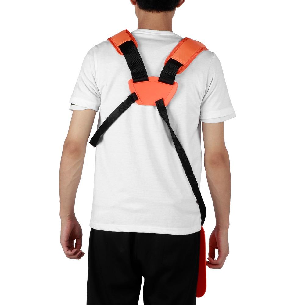 Orange Double Shoulder Strap Nylon Material Trimmer Shoulder Strap Durable Weed Eater Harness
