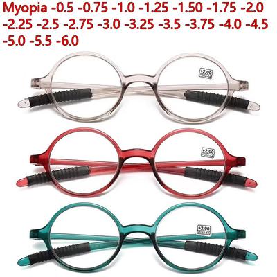 Vintage Retro Small Round Frame Reading Glasses Black PC Resin Clear Lens Presbyopia Eyeglasses for Men And Women