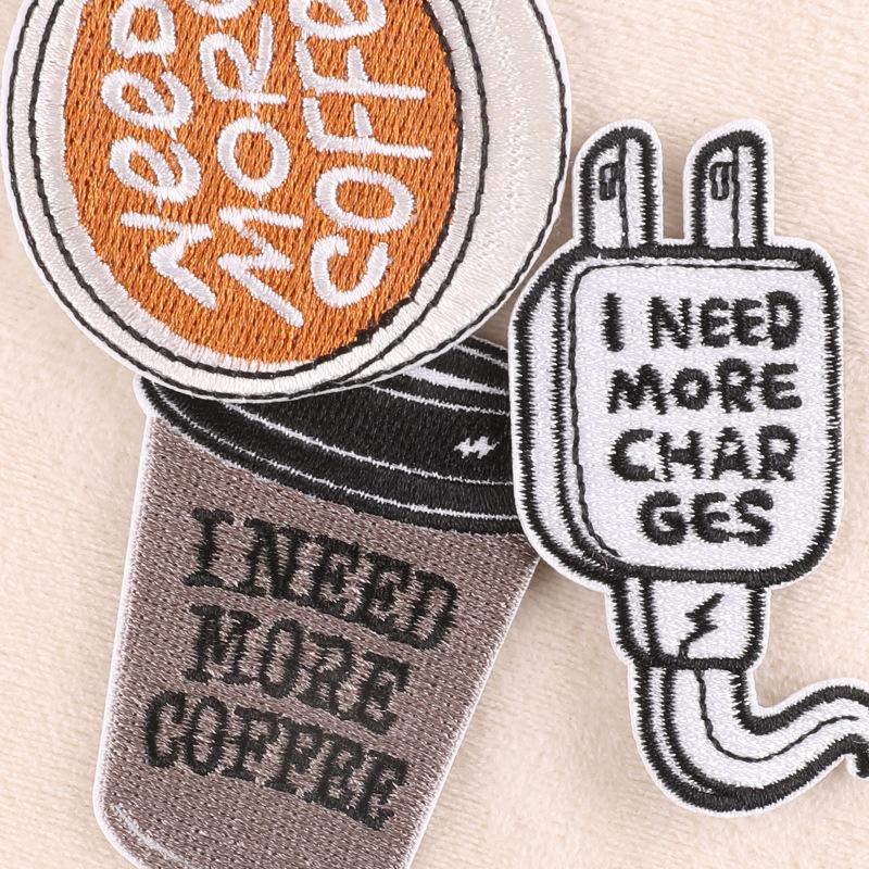 Source Embroidery Label English Letter Badge Cloth Label Clothing Accessories Patch Sticker DIY Embroidery Cloth Sticker