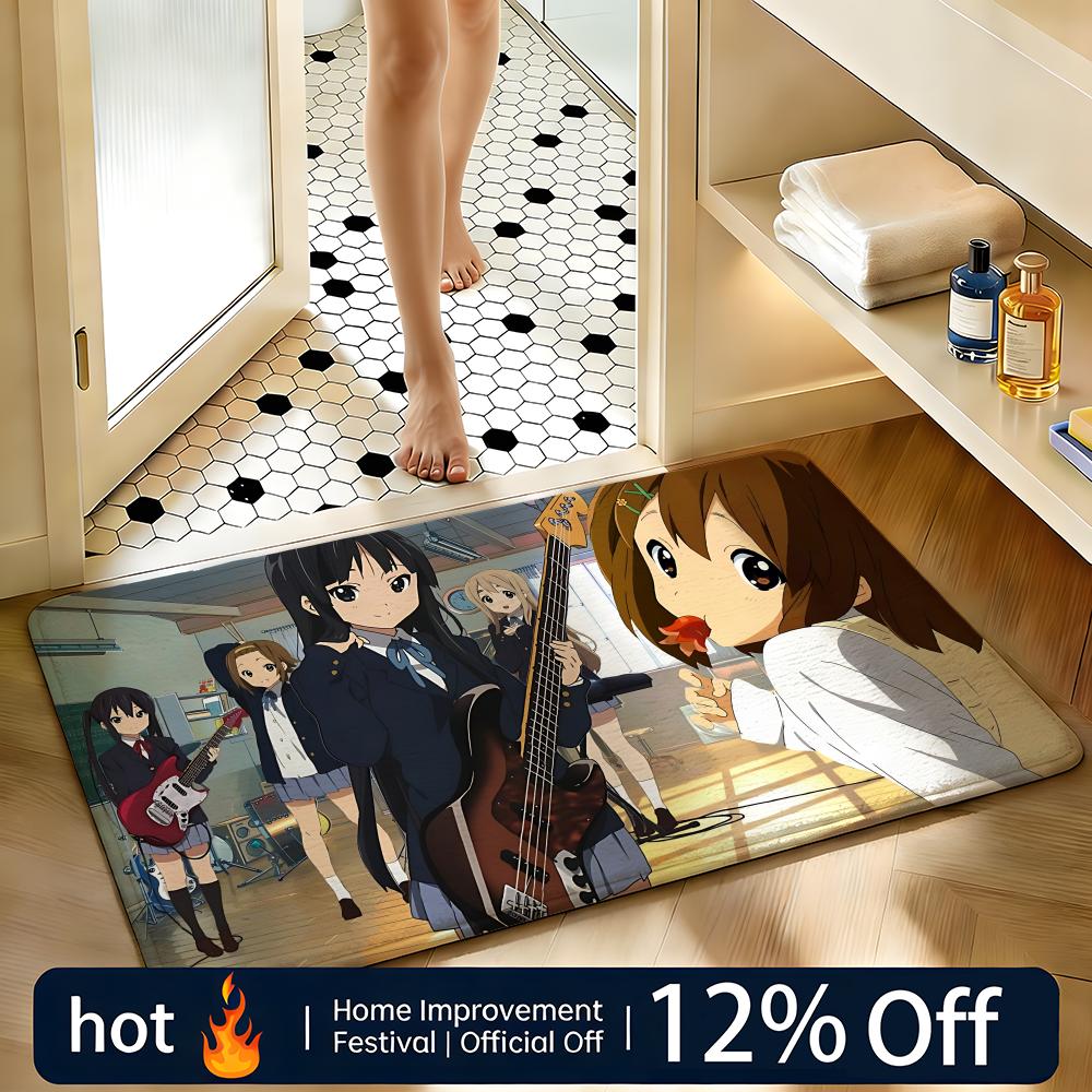 Soft Absorbent Non-Slip Rug Anime K-K-ON! Floor Mat Home Decor Doormat Bedroom Floor Mat Shower Carpet