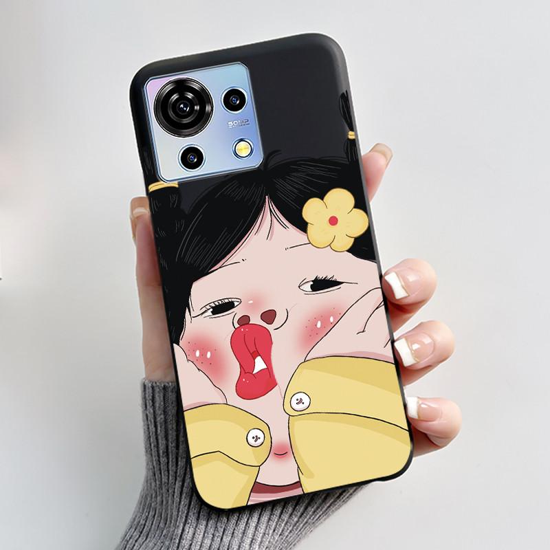 Süße Cartoon Hülle Für ZTE Blade V50 Vita 4G Bedruckte Schale Schutzhülle Weiches Silikon Schwarzes Gehäuse