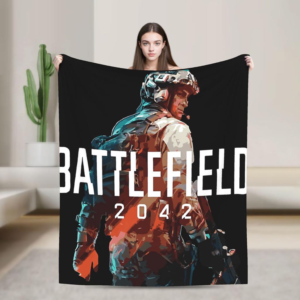 Battlefield 2042 Game Flannel Blanket  Soft Durable Throw Blanket for Home Decor Travel Funny Bedspread Sofa Bed Cover