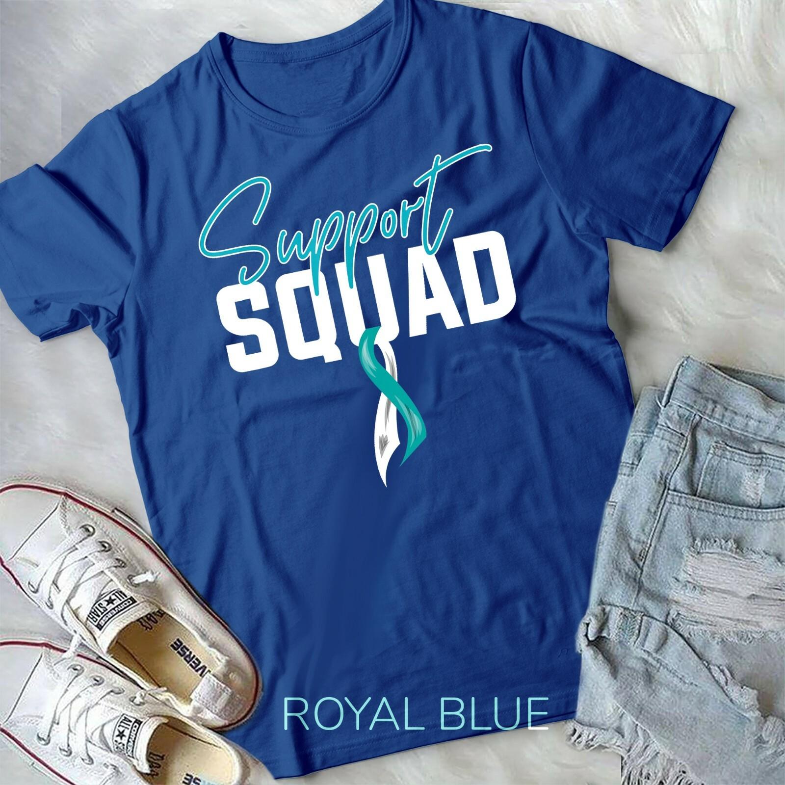 Cervical Cancer Awareness Support Squad Unisex Youth T-shirt XL