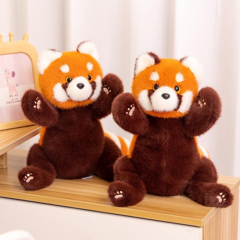 Red Panda Plush Toy Cute Sitting Posture Cartoon Childrens Birthday Doll Gift
