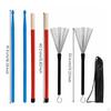 Drum Accessory Bundle with Storage Bag Sticks Mallets Brushes Set Mixed Material