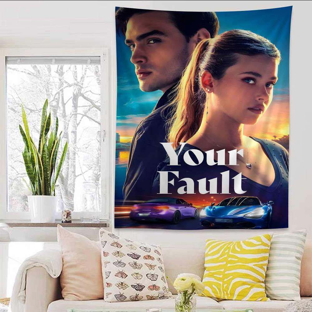 My Fault Culpa Mia 2023 Movie Anime Tapestry Hippie Flower Wall Carpets Dorm Decor Cheap Hippie Wall Hanging
