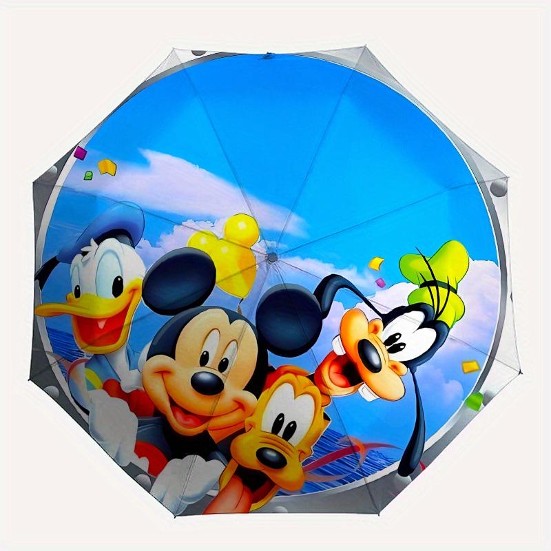

Disney Mickey Mouse,Pluto,Goofy Manual Opening and Closing Umbrella, 18-Rib Reinforced Folding Design, Lightweight
