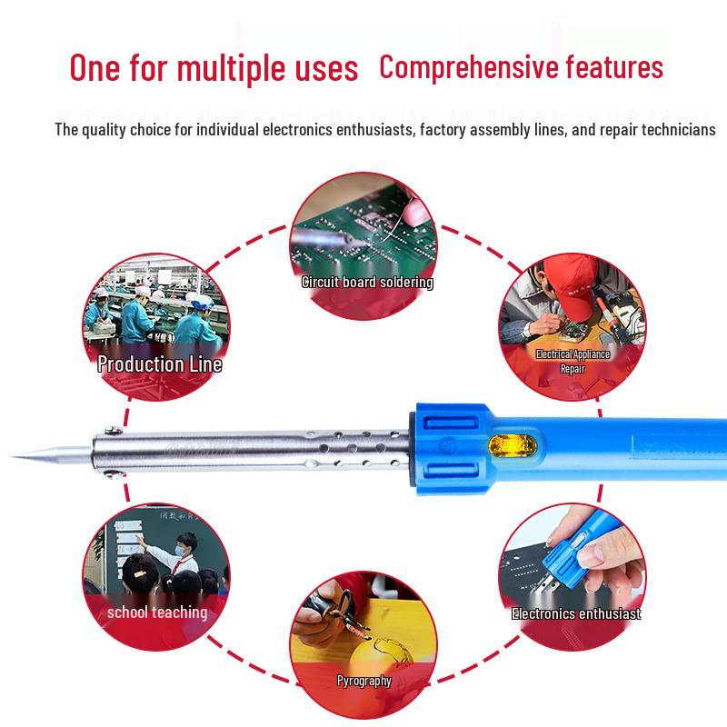 Temperature-Controlled Electric Soldering Iron for Students: 60W, 50W, 30W, Perfect for Home Appliance Repair and Welding