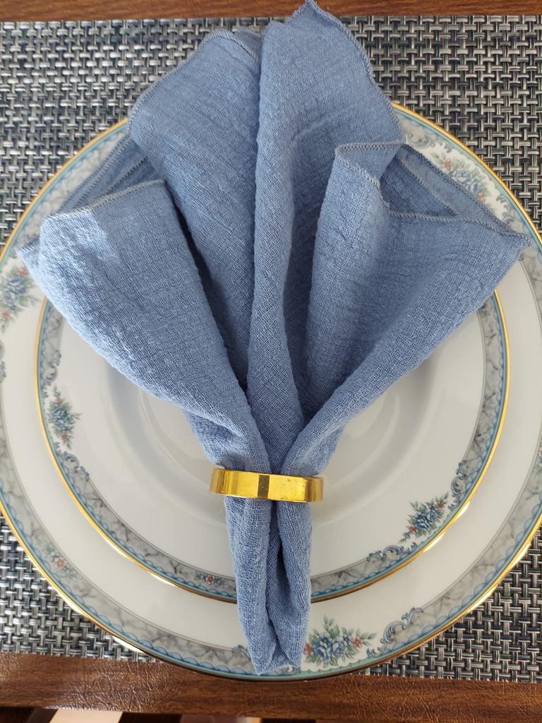20pcs 30x30cm Gauze Cotton Napkins Retro Burrs Cloth Napkin Christmas Vintage Wedding Party Baby Shower Table Decor Wholesale