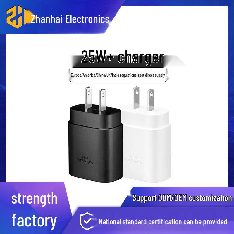 Samsung 25W Super Fast Charger with PPS Cable Set - Compatible with US, China, Europe Standards