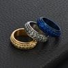 Dragon Scale Anxiety Ring for Men Women Cool Black Blue Gold Plated Snake Dragon Scales Spinner Ring 2025