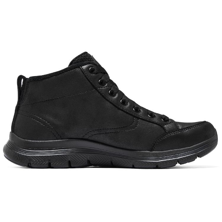Skechers Flex Appeal 4.0 Calde Resistenti Comode Stivali da Neve a Mezza Gamba Stivali Donna Nero 167887-BBK
