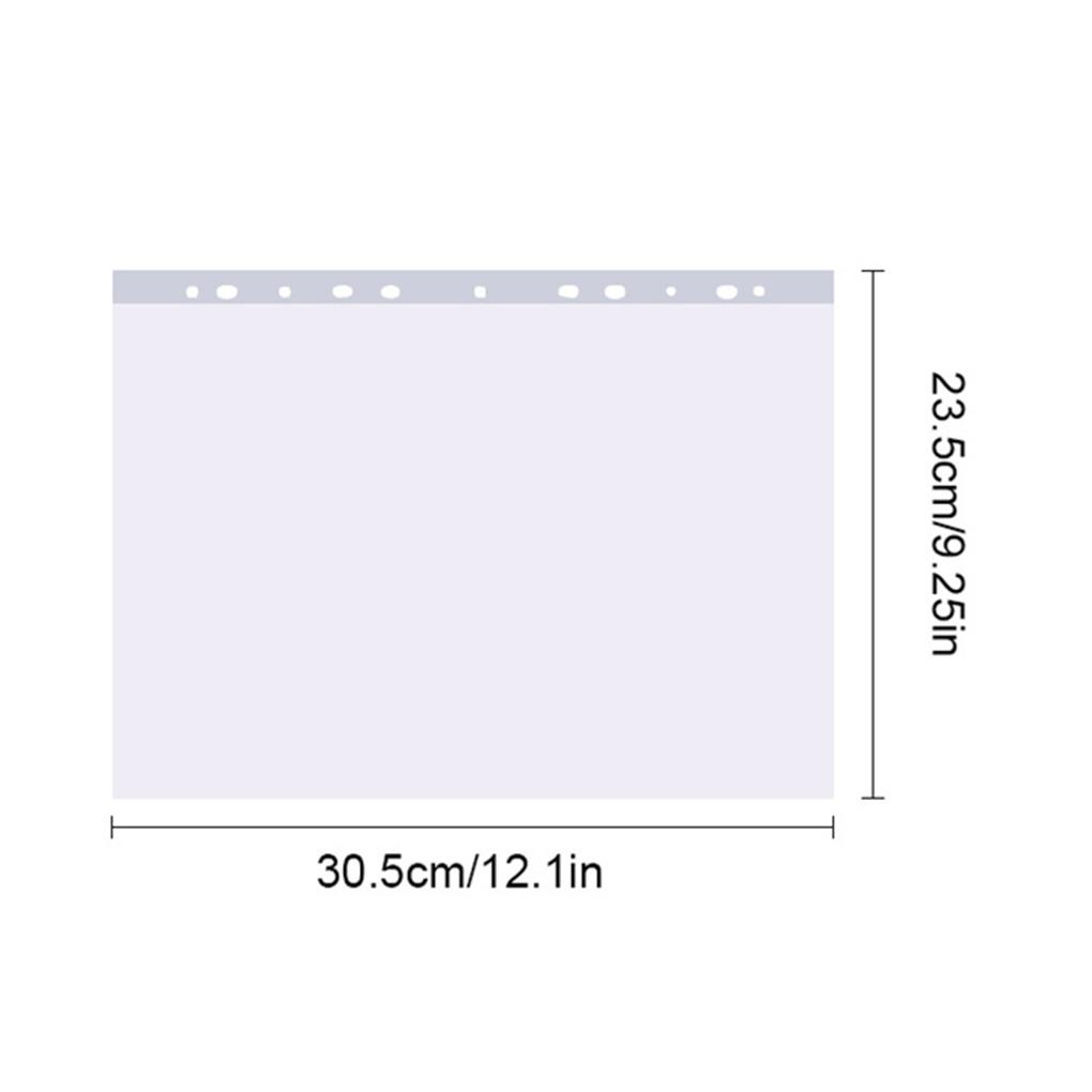 

100pcs Clear Transparent Loose-leaf Notebook File Storage Document Bag
