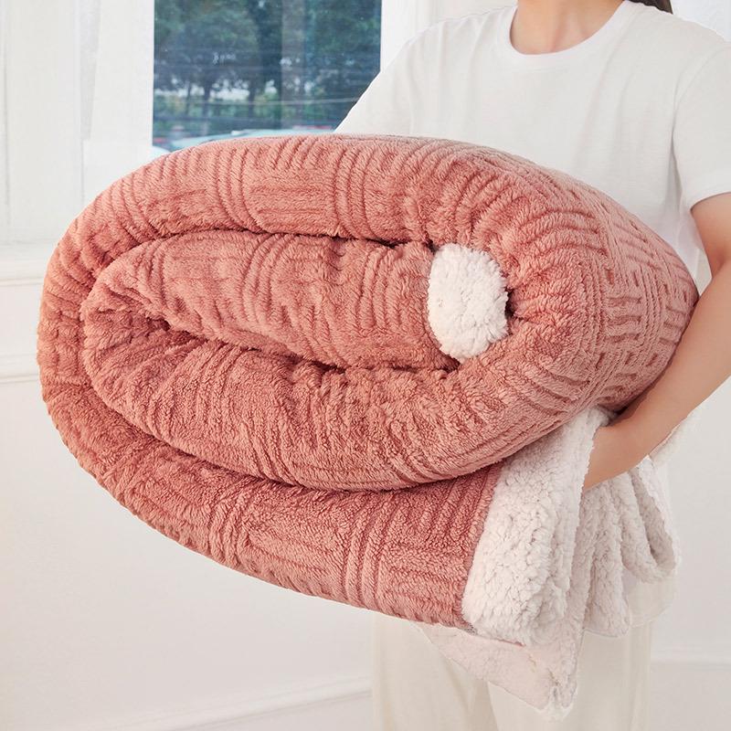 Milchsamt Einfarbige Decke - Dicke, Warme Flanelldecke Geschenk für Büronaps & Klimaanlage