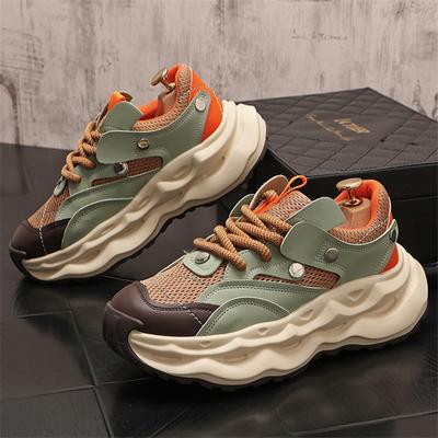 Baskets de luxe à plateforme pour hommes, chaussures de course tendance, respirantes, à lacets