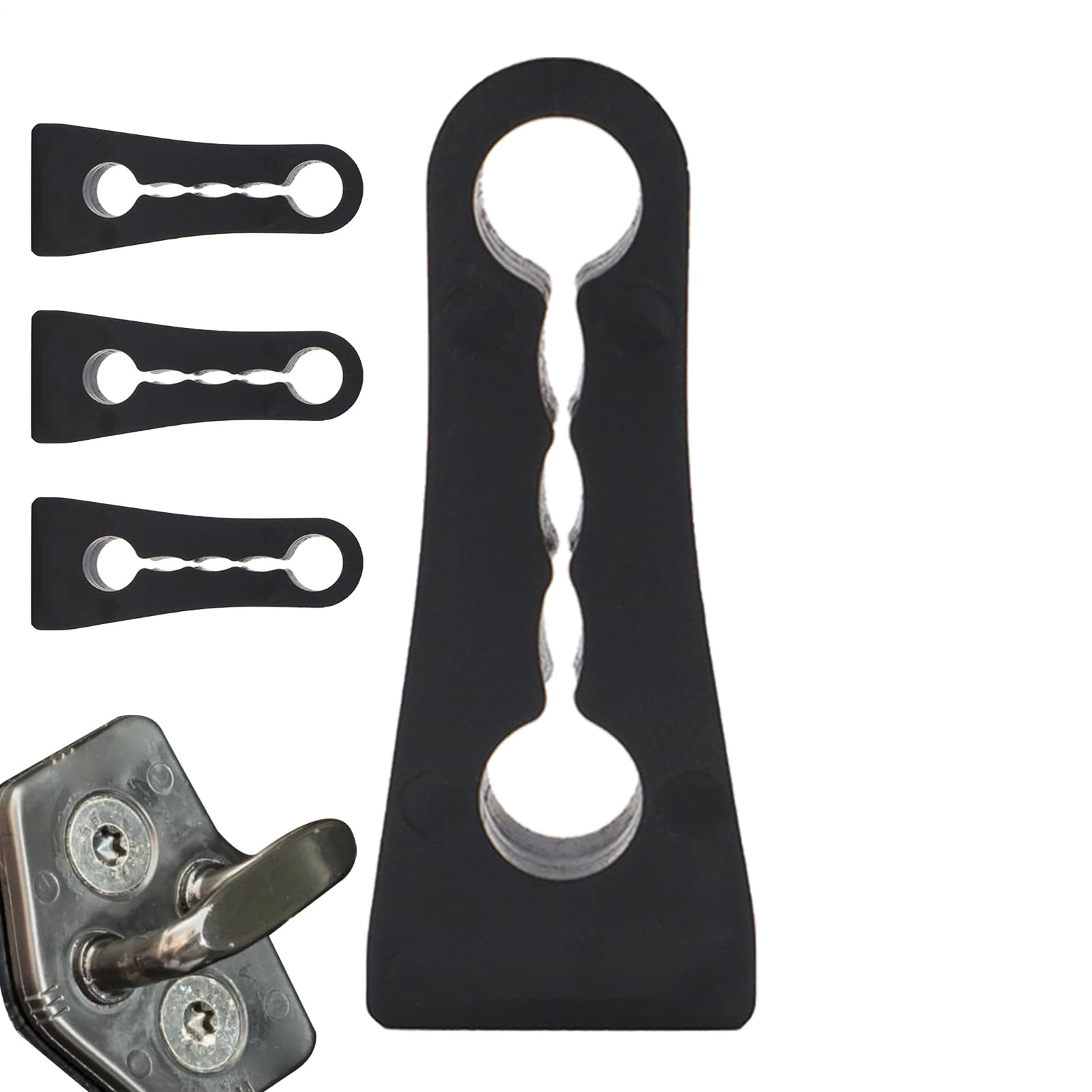 

4 шт. Звукоизоляция двери Амортизатор Демпфирующий блок двери Резиновая накладка для снижения шума Авто Please refer to the description чёрный