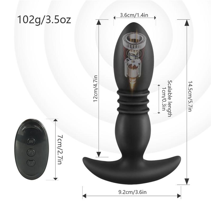 Anal Vibrator for Men Prostate Massager Wireless Remote Control Dildo Butt Plug Vibrator for Adult Masturbators Anal Sex Toys