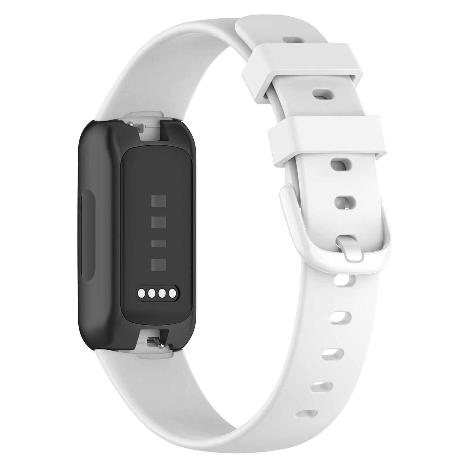 

For Fitbit Inspire 3 Silicone Watch Bands Soft Replacement Strap,Size: S White