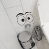 Personalized Simple Sketches of Eye-to-eye Bathroom Decoration Toilet Stickers
