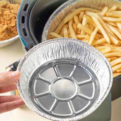 Disposable Paper Non - Stick Oil - Proof Aluminum Foil Tin Box Air Fryer Steaming Basket Kitchen Tool BBQ Drip Pan Tray 10pcs