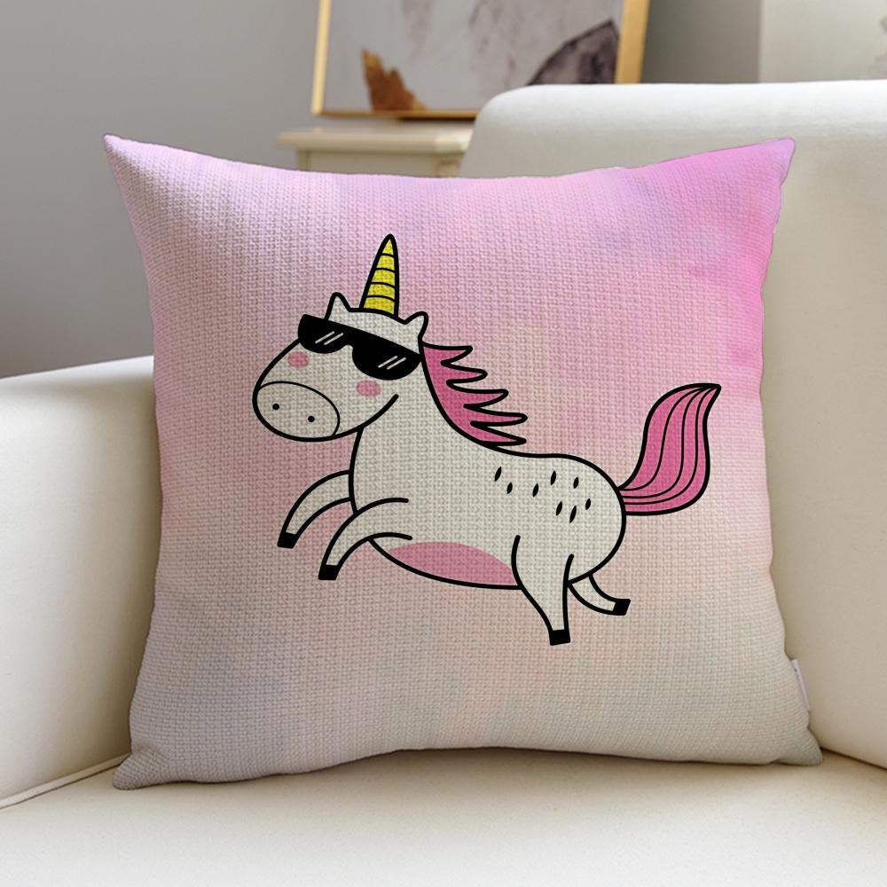 MMagical UnicornS Cushion Cover Pcs Soft Decorative Square Cushion Covers x x Pillowcases for Sofa Couch Home Bedroom