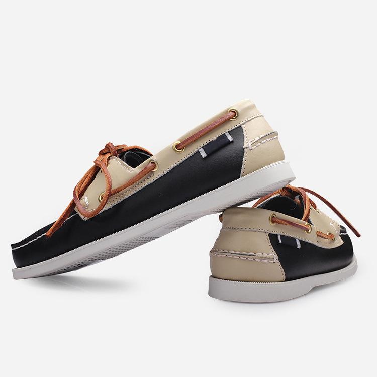 Leather Shoes Men's British Style Men's Business Leather Sailing Shoes Leather Shoes Inner Seam Craftsmanship Trend Casual Leather Shoes