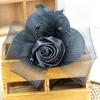 Retro Pillbox Hat Elegant Rose Hat with Feathers Mesh Bow 20s 50s Pillbox Hat for Kids Girls Stage Performances Theme Party Photo Props