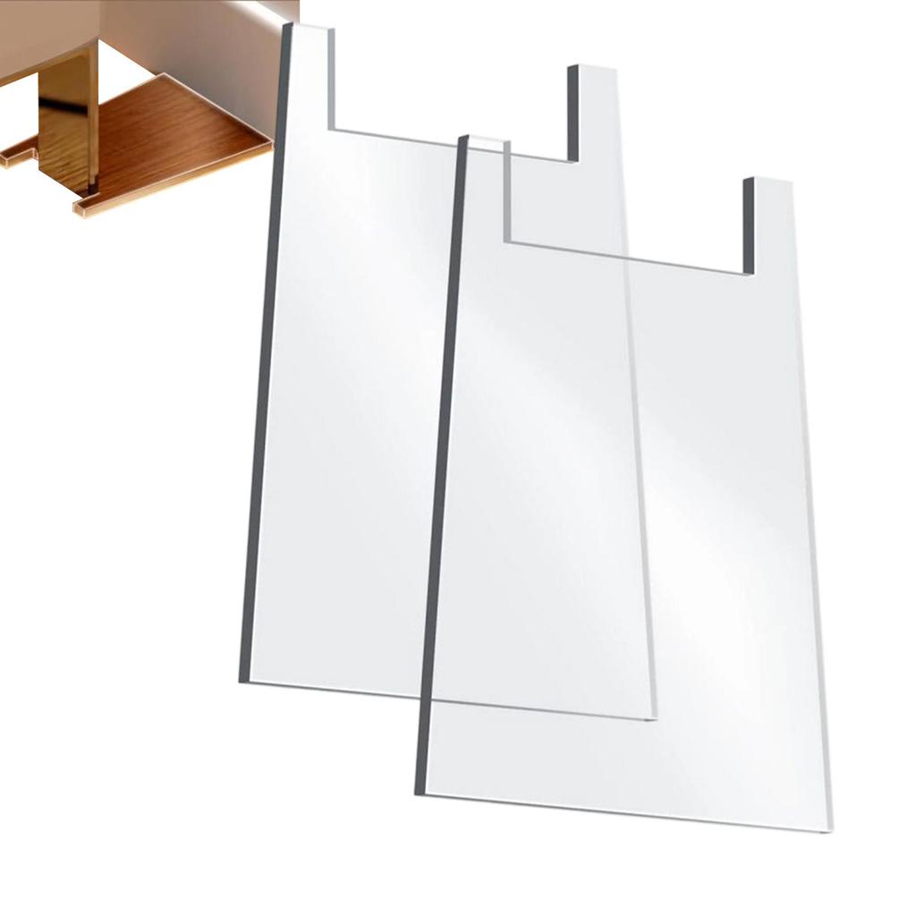 2 Pieces Clear Acrylic Bumper Couch Wall Spacer Furniture Wall Spacer Wall Protector Bed Wall Spacer for Prevents Fire Risks