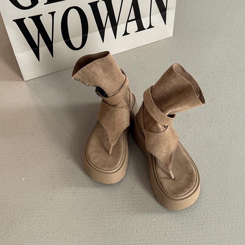 

Модные сандалии на платформе с носком, женские ретро, маленькие, повседневные, ботинки Мартин, ботинки-локомотивы, для горячей девушки, удобные римские короткие ботинки, тренд 40 хаки