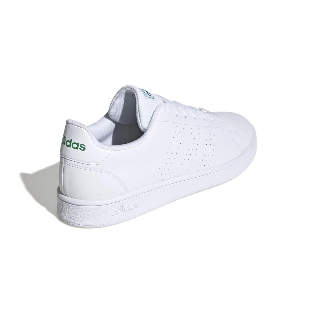 adidas Advantage Base Shoes in size cm (EOT69) White/White/Green (EE7690), 28.5