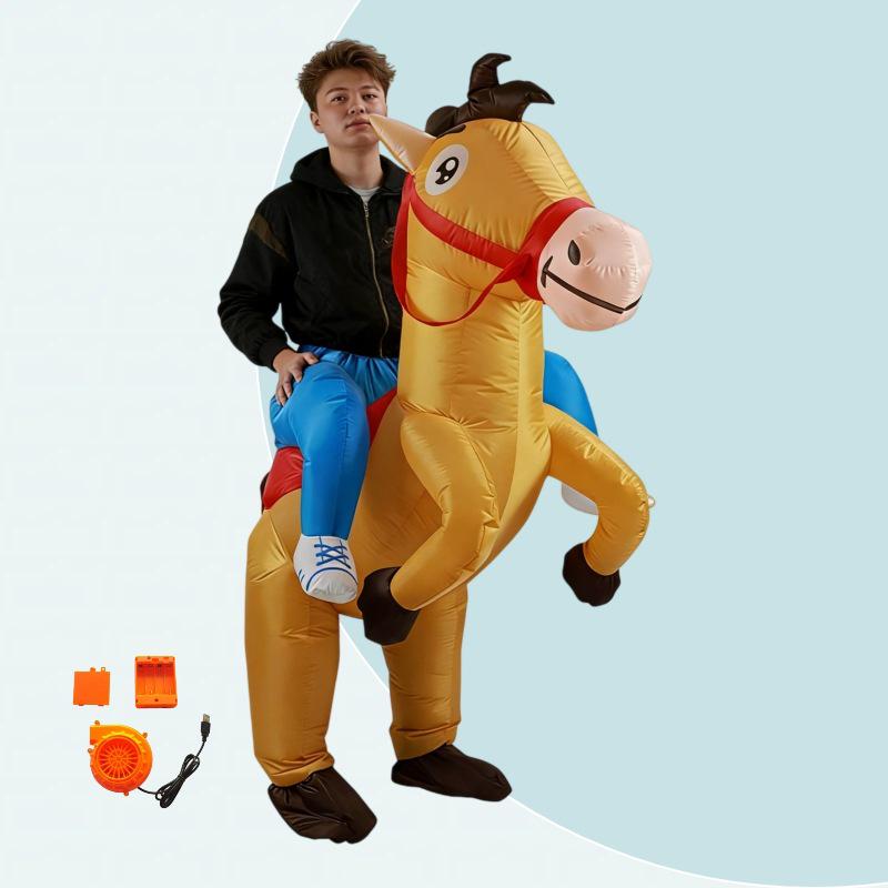 Disfraz Inflable de Caballo Divertido para Festivales y Actuaciones