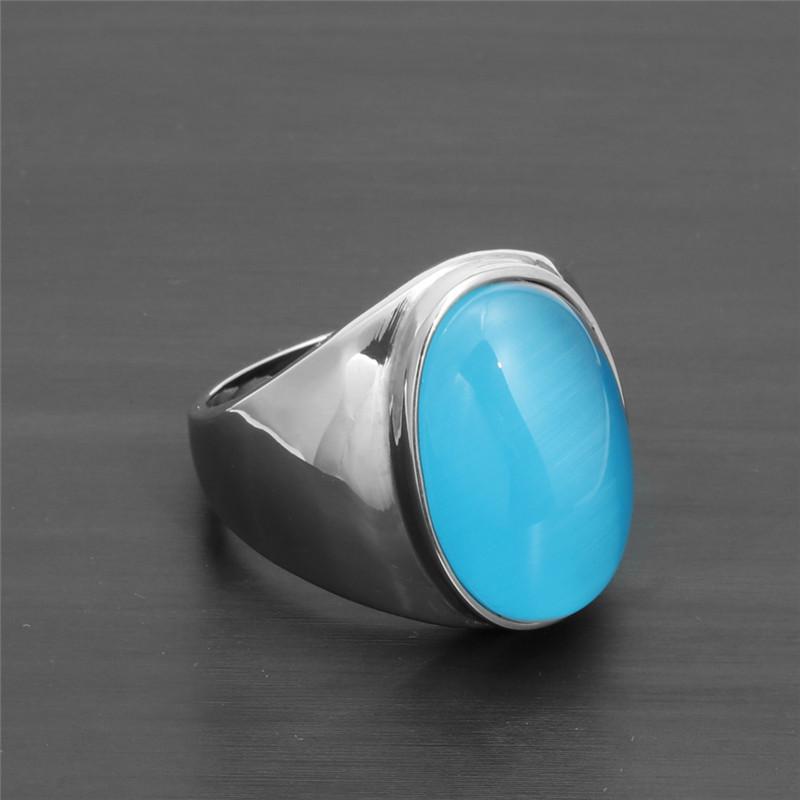 Women's Fashion Sapphire Ring - Stainless Steel & Titanium Electroplated Stone Ring